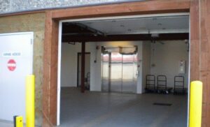 Our indoor loading bay and freight elevator 300x182